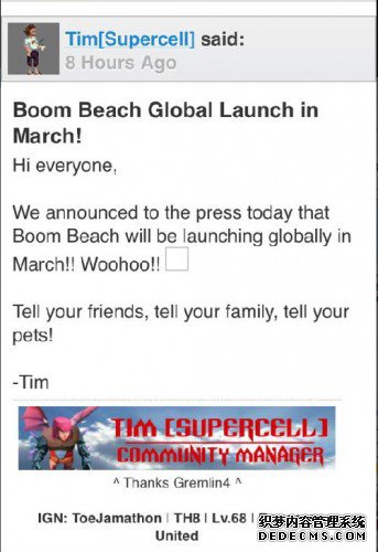 部落战争姊妹游戏《Boom Beach》3月全球上架 部落战争姊妹游戏《Boom Beach》3月全球上架